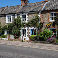 Buy canvas prints of Lovely row of old cottages by Clive Wells