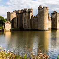 Buy canvas prints of Bodiam Castle with moat by Clive Wells