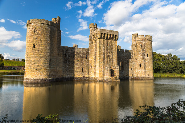 Bodiam Castle with reflections, Picture Board by Clive Wells