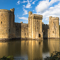 Buy canvas prints of Bodiam Castle with reflections, by Clive Wells