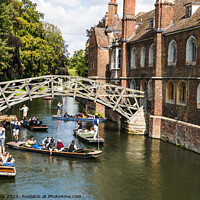 Buy canvas prints of The famous Mathematical Bridge at Queens College by Clive Wells