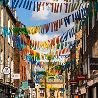 Buy canvas prints of Street bunting by Clive Wells