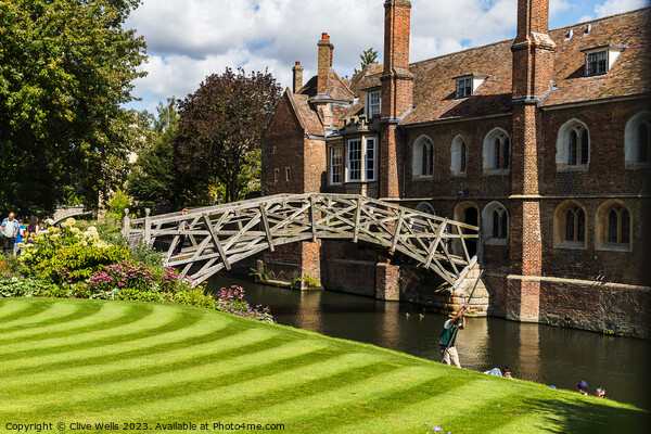 Mathematical Bridge at Queens College Picture Board by Clive Wells