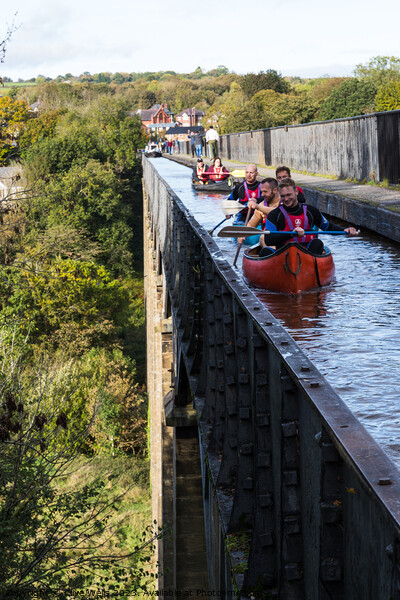 Canoes on the viaduct Picture Board by Clive Wells