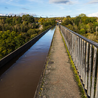 Buy canvas prints of View along the Pontcysyllte Aqueduct by Clive Wells