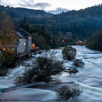 Buy canvas prints of Milky water at Llangollen by Clive Wells