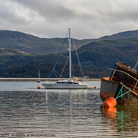Buy canvas prints of View of Barmouth harbour by Clive Wells