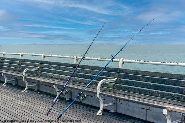 Fishing on the pier, Picture Board by Clive Wells