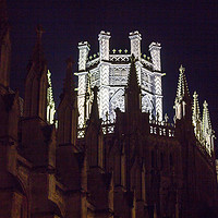 Buy canvas prints of Octagon Tower of Ely Catherdral at night by Clive Wells