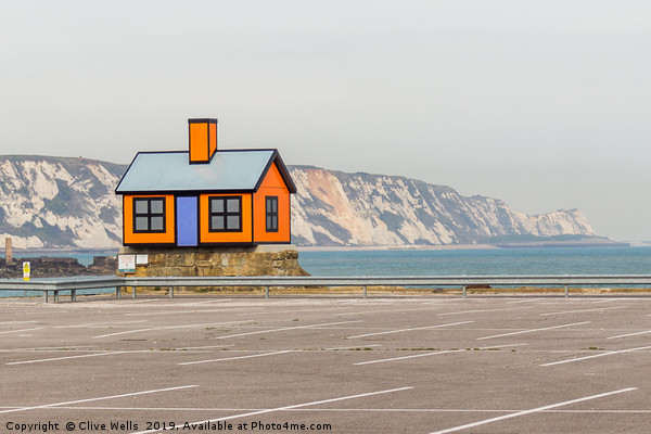 House on the car park at Folkestone Harbour in Ken Picture Board by Clive Wells