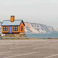Buy canvas prints of House on the car park at Folkestone Harbour in Ken by Clive Wells