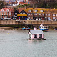 Buy canvas prints of Floating house in Folkestone Harbour in Kent by Clive Wells