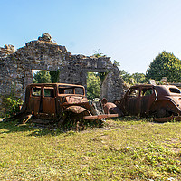 Buy canvas prints of Car in Oradour-sur-Glane by Clive Wells