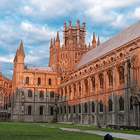 Buy canvas prints of Turning red during the sunset, Ely Cathedral in al by Clive Wells