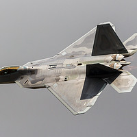 Buy canvas prints of Lockheed Martin F-22A Raptor at RAF Fairford by Clive Wells