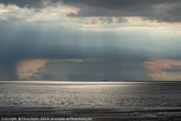 Bright skys over the sea at Hunstanton, Norfolk Picture Board by Clive Wells