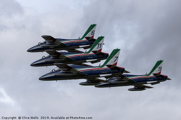 Frecce Tricolori seen at RAF Fairford Picture Board by Clive Wells