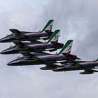 Buy canvas prints of Frecce Tricolori seen at RAF Fairford by Clive Wells