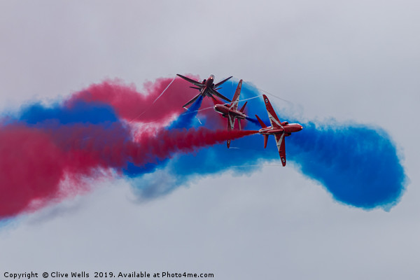 The Red Arrows seen at RAF Fairford Picture Board by Clive Wells