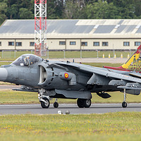 Buy canvas prints of EAV-8B Harrier II ready to roll  at RAF Fairford by Clive Wells