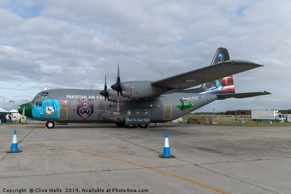 Lockheed C-130E Hercules at RAF Fairford Picture Board by Clive Wells