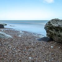 Buy canvas prints of Long Exsposure of sea and rocks at Hunstanton, Nor by Clive Wells