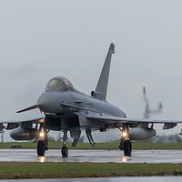 Buy canvas prints of German Ef2000 Eurofighter Typhoon at RAF Waddingto by Clive Wells