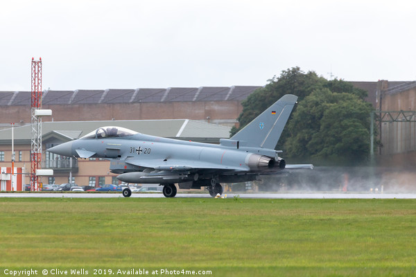 Ef2000 Eurofighter Typhoon at RAF Waddington Picture Board by Clive Wells