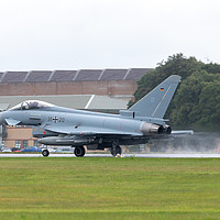 Buy canvas prints of Ef2000 Eurofighter Typhoon at RAF Waddington by Clive Wells