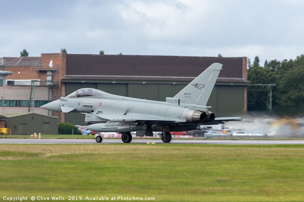 Itailian Eurofigher Typhoon (EF2000) at Waddington Picture Board by Clive Wells