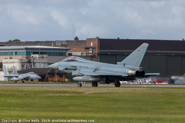 German EF2000 Typhoon at RAF Waddington Picture Board by Clive Wells