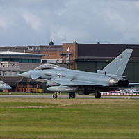 Buy canvas prints of German EF2000 Typhoon at RAF Waddington by Clive Wells