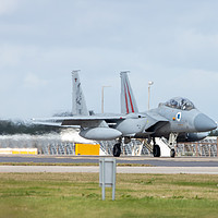 Buy canvas prints of Isreali F-15I on taxi at RAF Waddington by Clive Wells