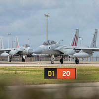 Buy canvas prints of Pair of Isreali F-15I`s  on taxi at RAF Waddington by Clive Wells