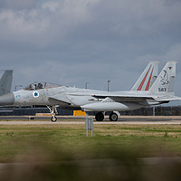Buy canvas prints of Isreali F-15I on taxi at RAF Waddington by Clive Wells