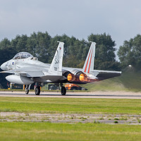 Buy canvas prints of Isreali F-15I on take off at RAF Waddington by Clive Wells