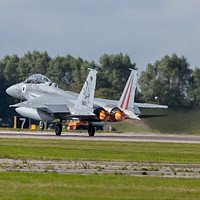 Buy canvas prints of Isreali F-15I on take off at RAF Waddington by Clive Wells