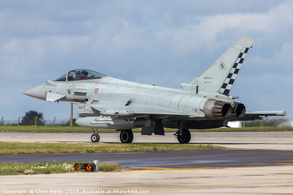 Italian Eurofighter Typhoon at RAF Waddington Picture Board by Clive Wells