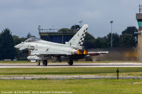 Italian Eurofighter Typhoon at Waddington Picture Board by Clive Wells