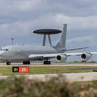 Buy canvas prints of Boeing E3 Sentry seen at RAF Waddington by Clive Wells
