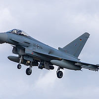 Buy canvas prints of German EF2000 Typhoon at RAF Waddington by Clive Wells