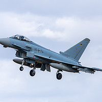 Buy canvas prints of EF2000 Typhoon on finals at RAF Waddington by Clive Wells