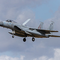 Buy canvas prints of Isreali F-15 Eagle on finals at RAF Waddington by Clive Wells