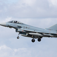 Buy canvas prints of German Eurofighter Typhoon at RAF Waddington by Clive Wells