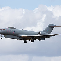 Buy canvas prints of Raytheon Sentinel about to land at RAF Waddington by Clive Wells