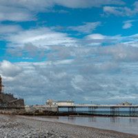 Buy canvas prints of Panorama of Cromer in North Norfolk by Clive Wells