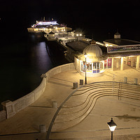 Buy canvas prints of Cromer Pier at night, Norfolk by Clive Wells