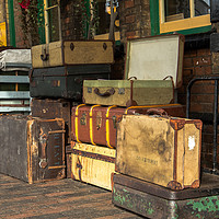 Buy canvas prints of Luggage on Sheringham Station in North Norfolk by Clive Wells