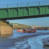 Buy canvas prints of View under the railway bridge at Folkestone Harbou by Clive Wells