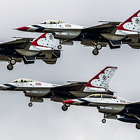 Buy canvas prints of Thunderbirds seen at RAF Fairford, Gloustershire by Clive Wells
